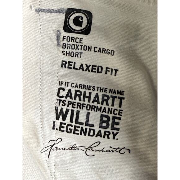 Carhartt Force Broxton Cargo Shorts Relaxed Fit Ripstop 11" Gray Mens 42 NEW NWT - Picture 8 of 10
